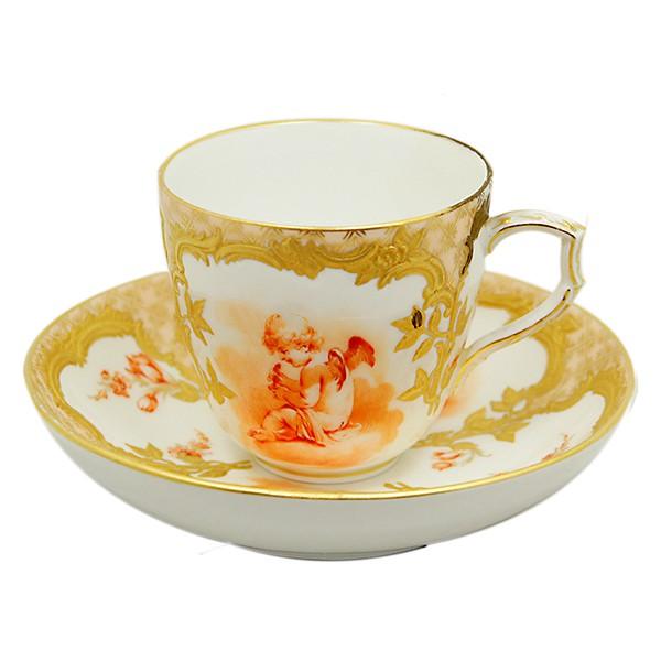 KPM ベルリン王立磁器製陶所 金彩カップ＆ソーサー : アンティーク慈光