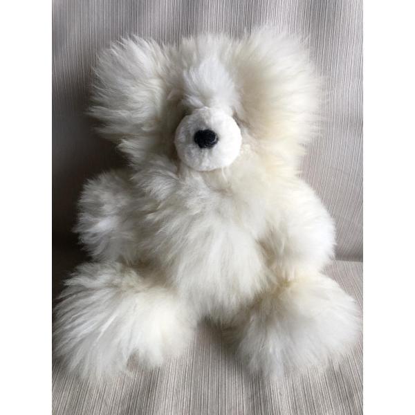翌日配送！ベビーアルパカ100％ ぬいぐるみ白 くま テディベア