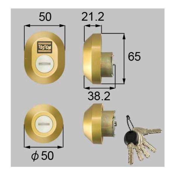 LIXIL（リクシル） Z-1A1-DCTC トステム 玄関ドア ドア錠セット MIWA