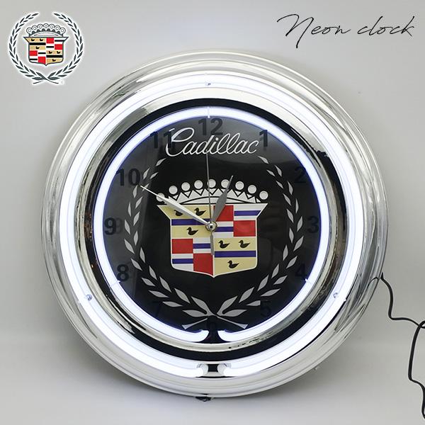 キャデラック ネオンクロック CADILLAC ロゴ ネオン NEON CLOCK 時計