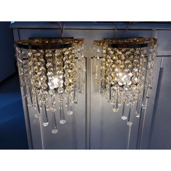 シャンデリア 照明 おしゃれ クリスタル ガラス製 2個セット 壁掛け