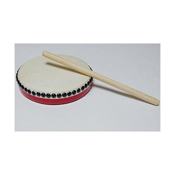 パーランクー 沖縄 エイサー 用 太鼓 バチ付き (（中）18cm) : KEN