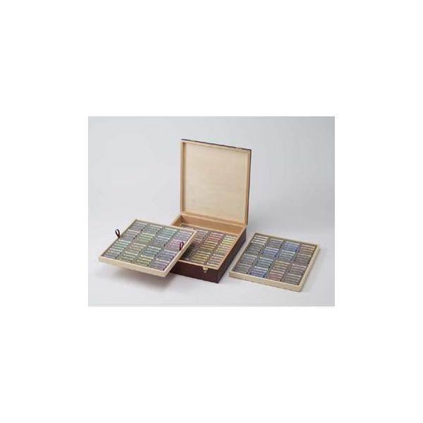 ラウニー ソフトパステル 192色木箱セット （全色セット ホワイト