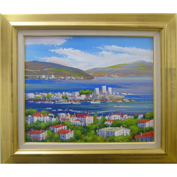 絵画 油絵 竹内敏彦 肉筆油絵 風景画 ヨーロッパ F10 送料無調