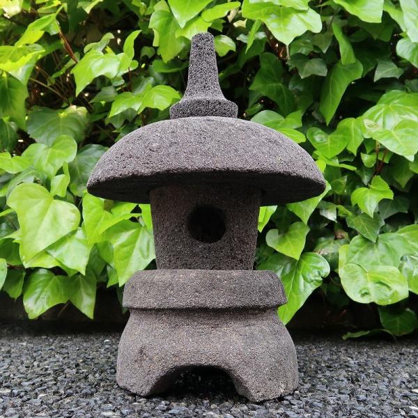 石灯篭 天然石 ラパストーン 45cm アジアン雑貨 バリ雑貨 石灯籠 雪見