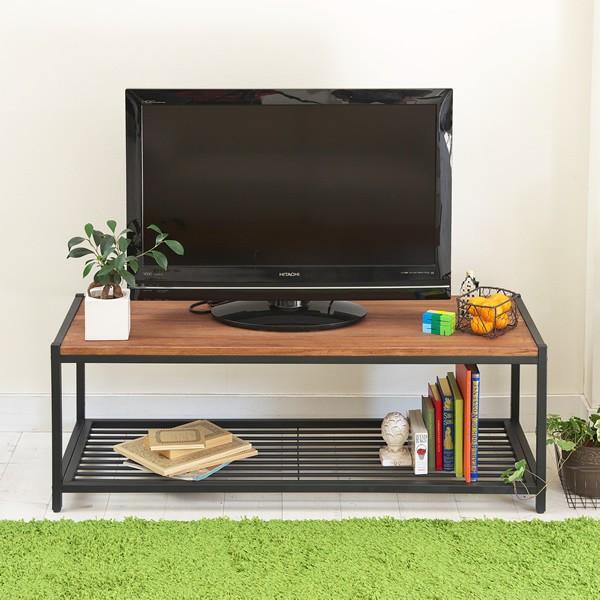 ローボード テレビ台 木製 スチール 無垢板 アイアン*ウッド テレビ