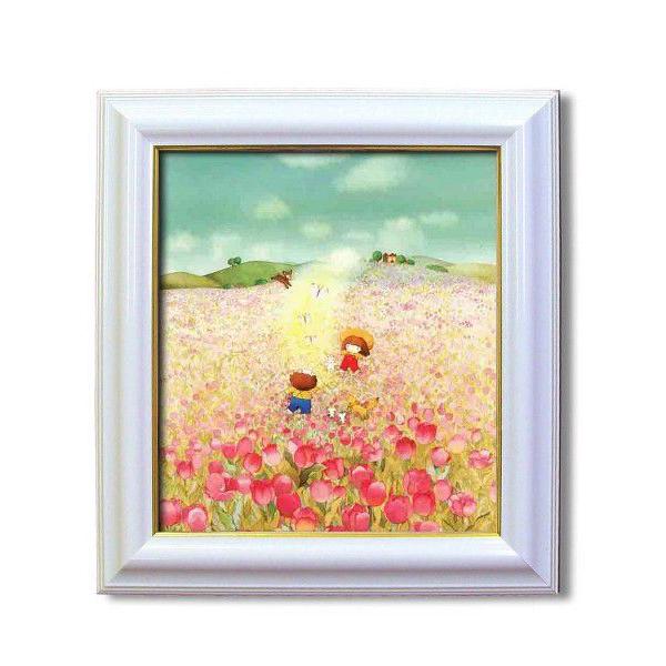 色紙額 小谷悦子色紙額 「森のなかまたち」 絵画 壁掛け 壁飾り