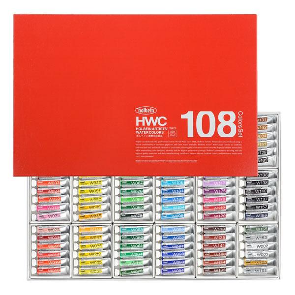 ホルベイン HOLBEIN 透明水彩絵具 108全色 セット HWC 5ml 2号 W422