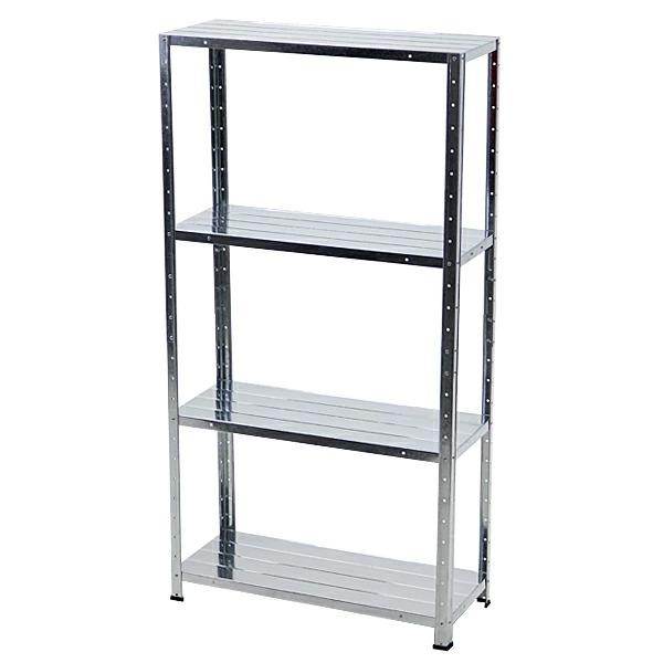 4段 スチールラック シルバー 約幅72×奥行31×高さ77.5〜137.5cm 高さ