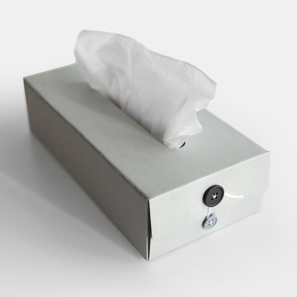concrete craft / BUTTON TISSUE BOX(Grey) | コンクリートクラフト