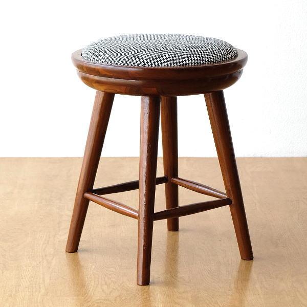 スツール 木製 丸椅子 おしゃれ クッション 玄関 キッチン 北欧