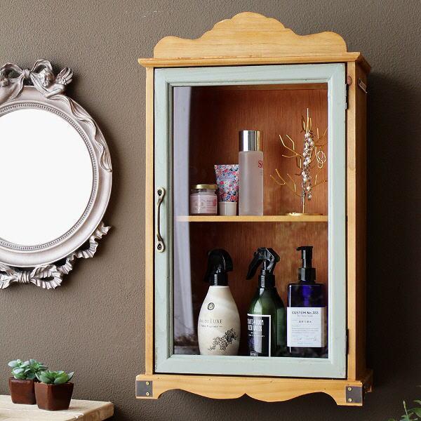 キャビネット 扉付き 木製 ガラス 収納棚 スリム 薄型 キッチン 卓上