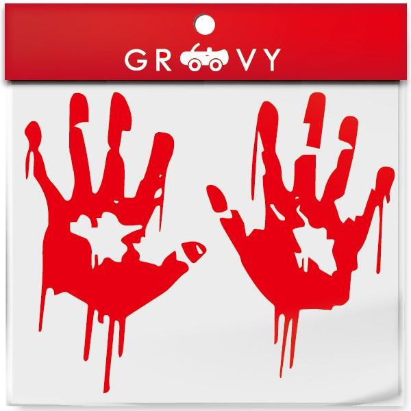 ホラー 怖い 血の手形 ステッカー ハロウィン ギャグ ゾンビ 車