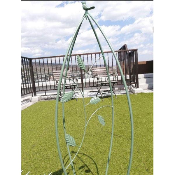 ミニオベリスク トレリス 簡単組立 鳥飾り ガーデニング 支柱 バラ