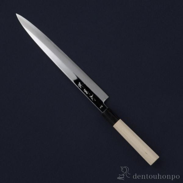 和包丁 堺菊守 極 V10鏡面（朴八角柄） 柳刃 270mm 1本 名入れ彫刻無料