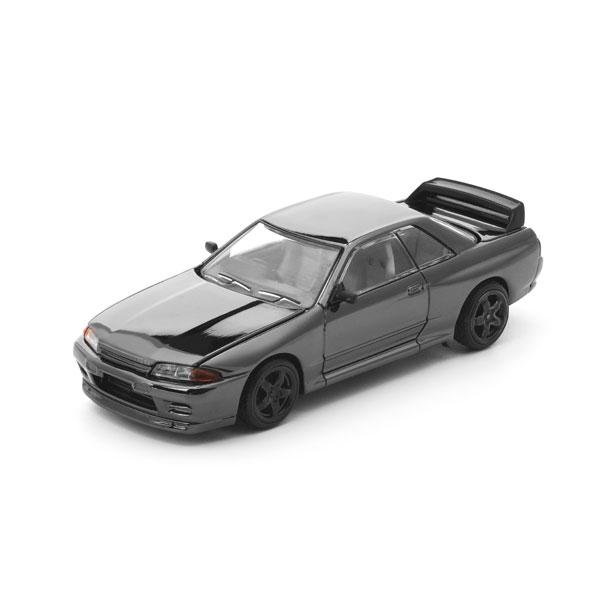 POP RACE 1/64 スカイライン GT-R R32 ダーククローム ミニカー