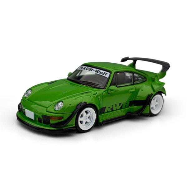 MODEL 1/64 RWB 993 (グリーン) ラウヴェルト・べグリフ ポルシェ・911