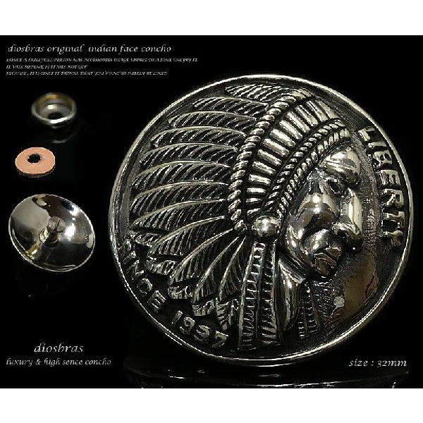 コンチョ インディアン フェイス ネイティブアメリカン シルバー925