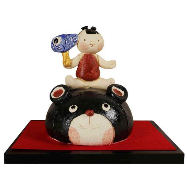 五月人形 コンパクト 陶器 小さい おとぎ話 桃太郎/ 人形師の手造り