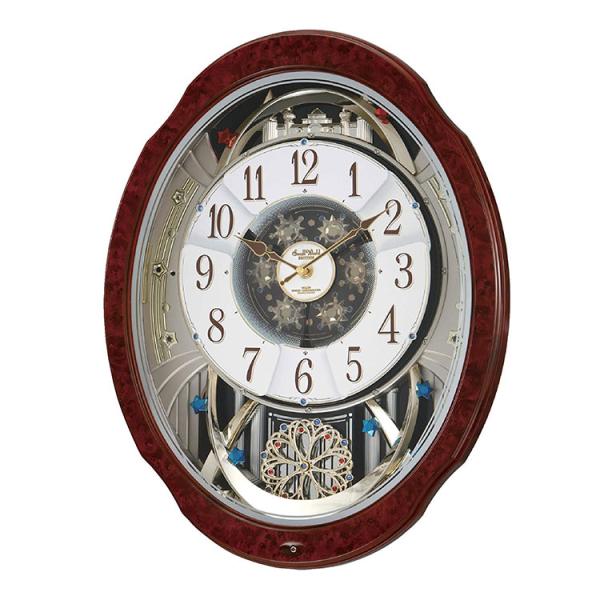 RHYTHM リズム時計 電波からくり時計 掛け時計 スモールワールド