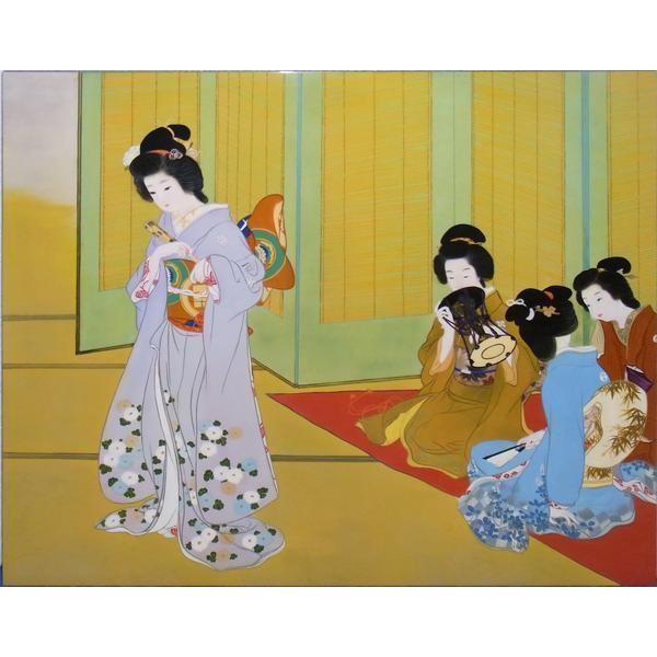 漆絵 上村松園の名作_舞仕度 NH224 : 絵画制作専門ユーラシアアート