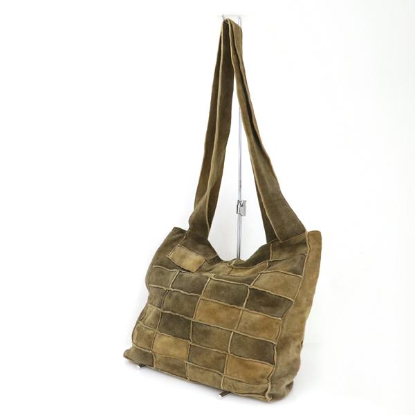 シャネル CHANEL チョコバー ブラウン スエード トートバッグ