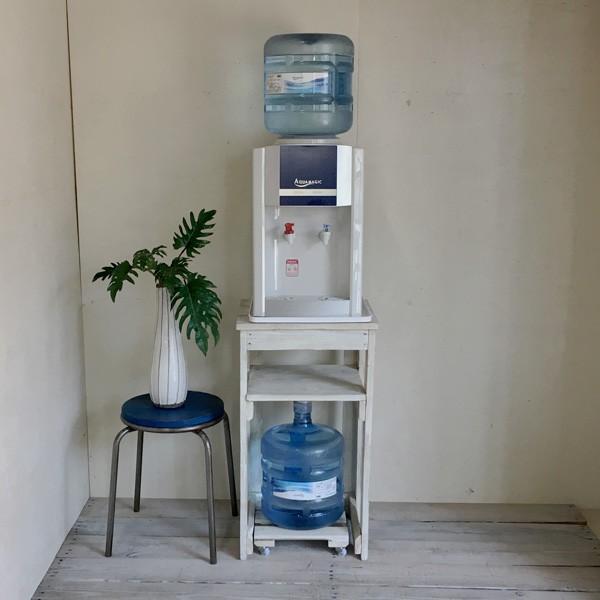 ウォーターサーバースタンド ラック 白 ホワイト ハンドメイド家具