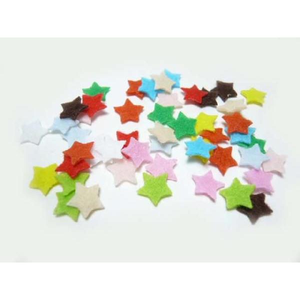 フェルト ミニ星10mm（50個）ハード 手芸材料 アップリケ