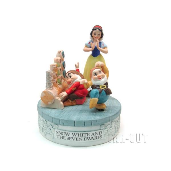 白雪姫 w/ 小人のハッピー、グランピー オルゴール付き ポーセリン