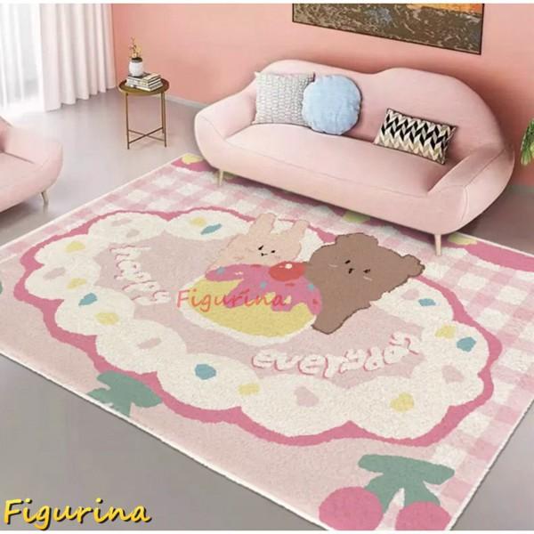 ラグマット 花柄 カーペット 極細繊維 センターカーペット 可愛い 起毛