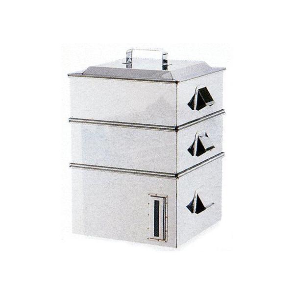 せいろ 電磁専用業務用角蒸器2段39cm-IH専用 1-0411-0103 : 料理道具