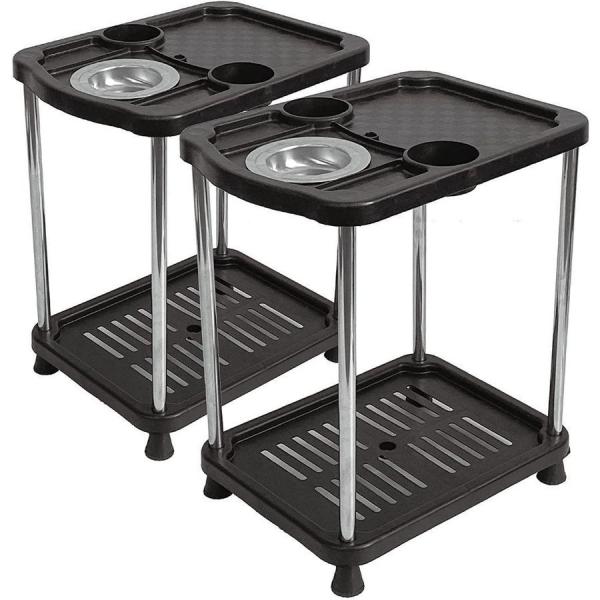 麻雀サイドテーブル 2個セット 灰皿 ドリンクホルダー アジャスタ―付き