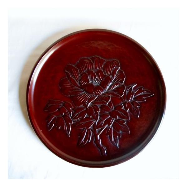 鎌倉彫 丸盆 一尺 立ち牡丹 : 鎌倉彫廣堂 - 通販 - Yahoo!ショッピング