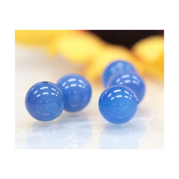 パワーストーン バラ売り ブルーアゲート 青メノウ 10mm玉 1粒 青瑪瑙