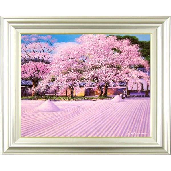 絵画、油絵、桜、桜の絵 、京都 高台寺の桜、 F20 606x727mm 木村