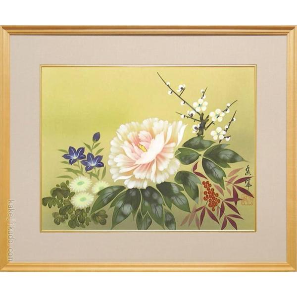 絵画 日本画 四季花 （山戸秀城） 【肉筆】【日本画】【花】【6号