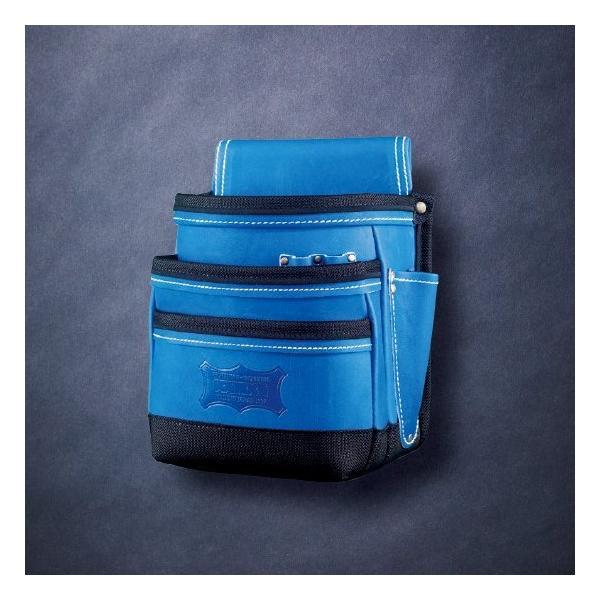 KNICKS（ニックス） KGBL-301DD 最高級青色グローブ革3段腰袋 バリ