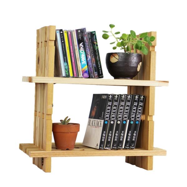 木の組立家具・組手什kudeju】二段ブックスタンド : 賀露おやじ