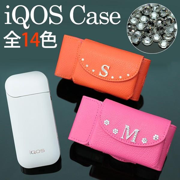 アイコス ケース iQOS イニシャル デコ 極 スワロフスキー iqosケース