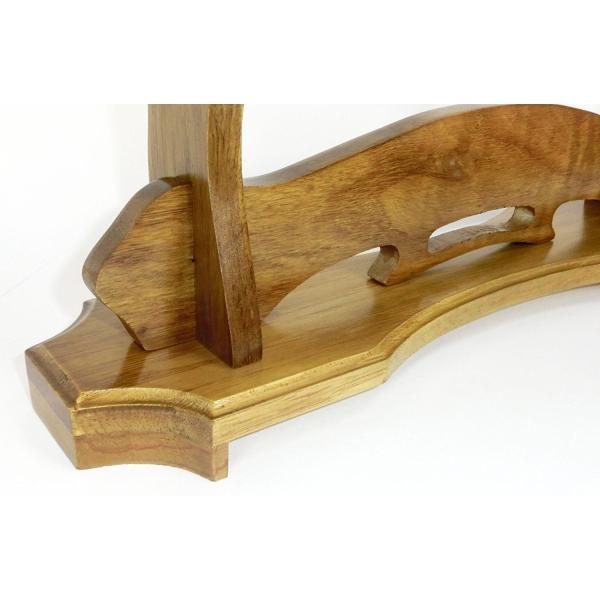 刀掛け 台座付き 無垢材 刀掛台 原木 刀置き 剣置き 木 刀かけ台 木製