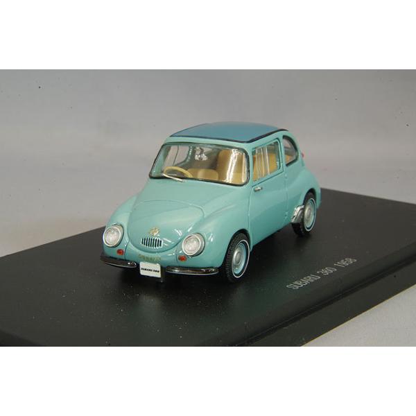 ミニカー/完成品 エブロ 1/43 スバル 360 1958 ブルー レジン製