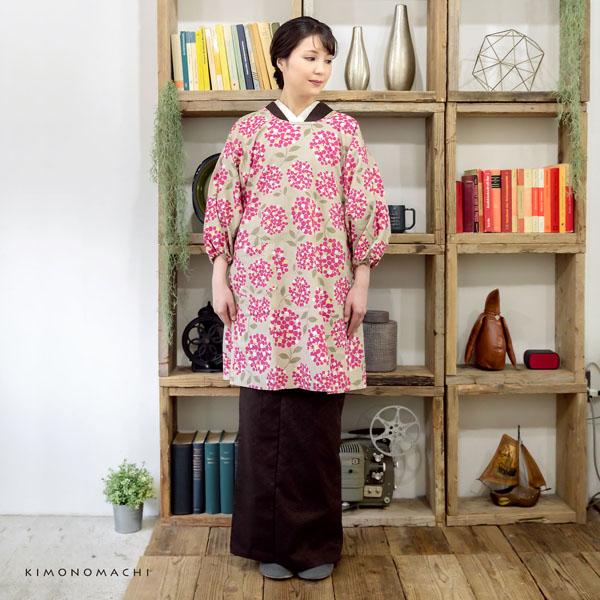 KIMONOMACHI 割烹着 おしゃれ 北欧「ビスケット ブーケ」実用的 日本製