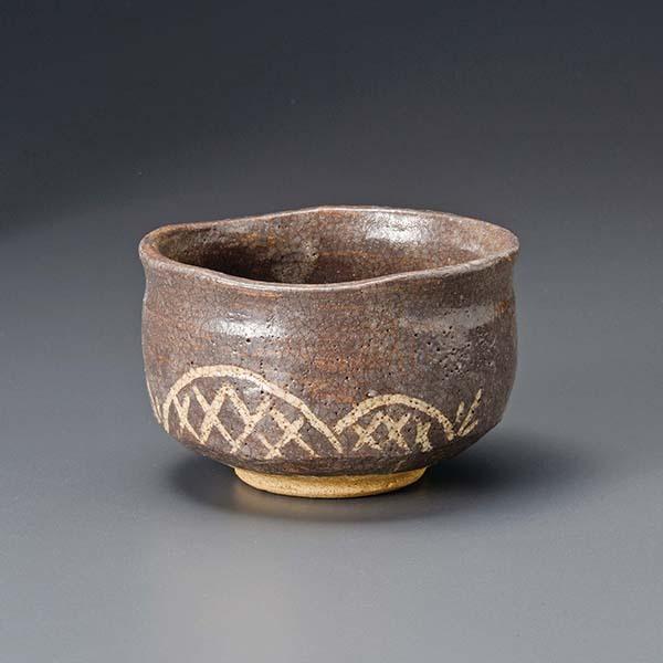 抹茶茶碗 抹茶碗 鼠志野 加実作 作家 木箱 : うつわのお店 たたら