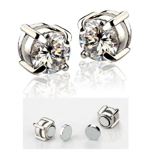 イヤリング ノンホールピアス メンズ レディース 大粒CZダイヤモンド