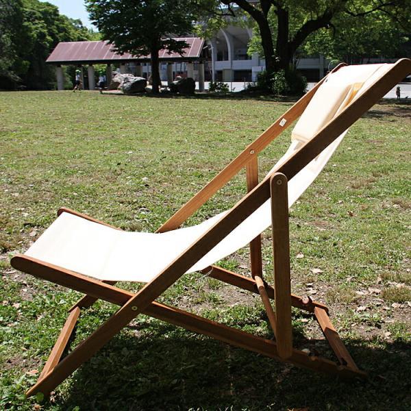 テリア 折りたたみ式デッキチェア エクステリア 折りたたみ 木製 椅子