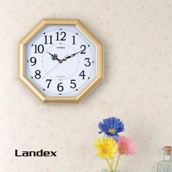Landex ランデックス 八角電波掛け時計 金閣(八角形 風水 開運
