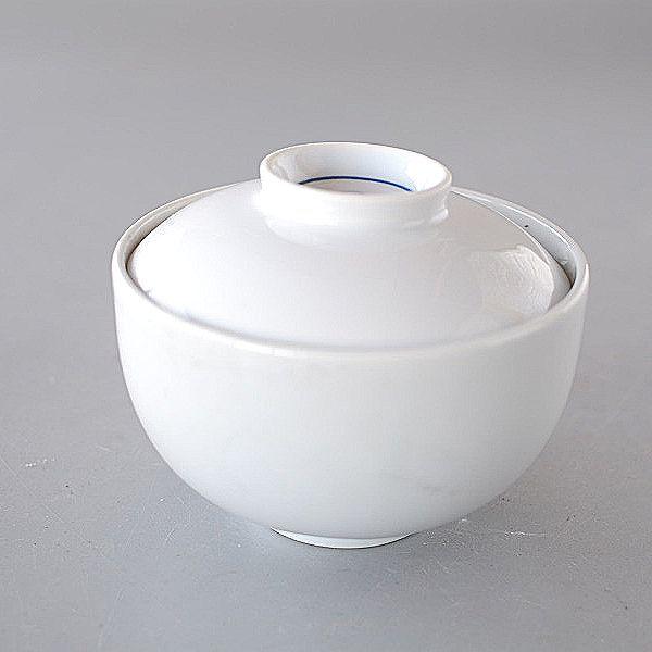 蓋つき碗 白 藍ライン 深型 煮物碗 汁椀 : 暮らしの器 - 通販 - Yahoo