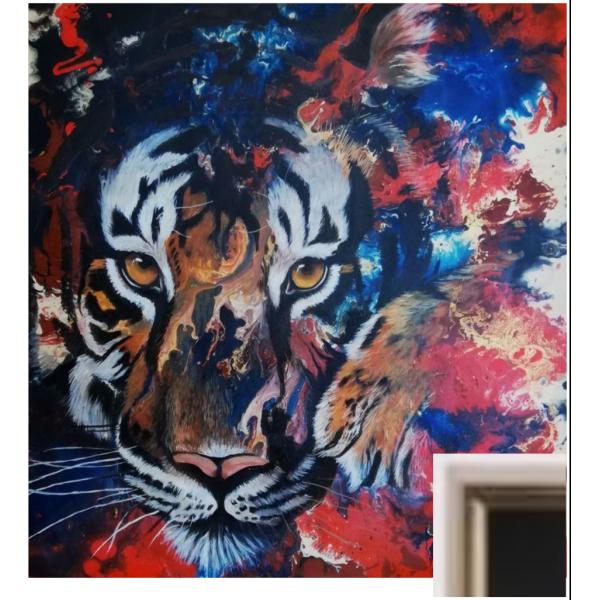 アートフレーム ピグメントラ タイガー クリスタルピクチャー 額絵