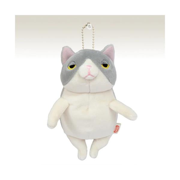 もちねこ ミニ ハチワレグレー キーホルダー マスコット ネコ
