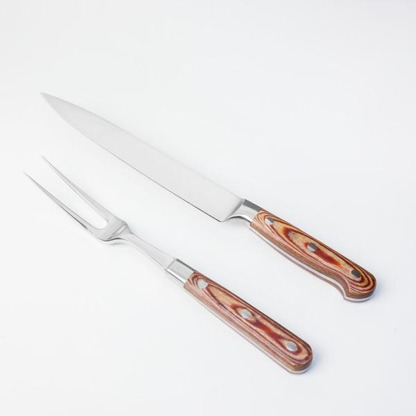 カービングナイフ ミートフォーク セット 合板柄 : ほんまもん ヤフー